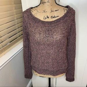 Free People Scoop Neck Open Weave Sweater